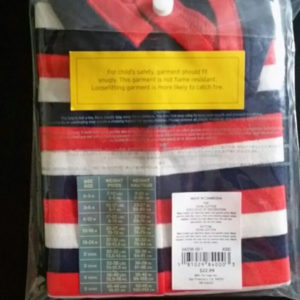 BABY GAP Red Blue FIRE TRUCK Shorts Set PJ Pajamas Boys